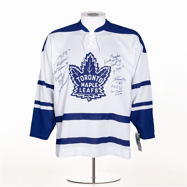 Toronto Maple Leafs 1951 Stanley Cup 10 Player Team Signed Vintage CCM/KOHO Jersey 