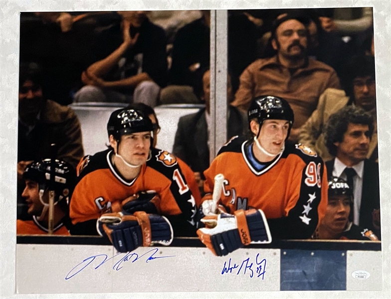 Wayne Gretzky & Mark Messier Dual Signed 1983 All-Star Game 16x20 Photo