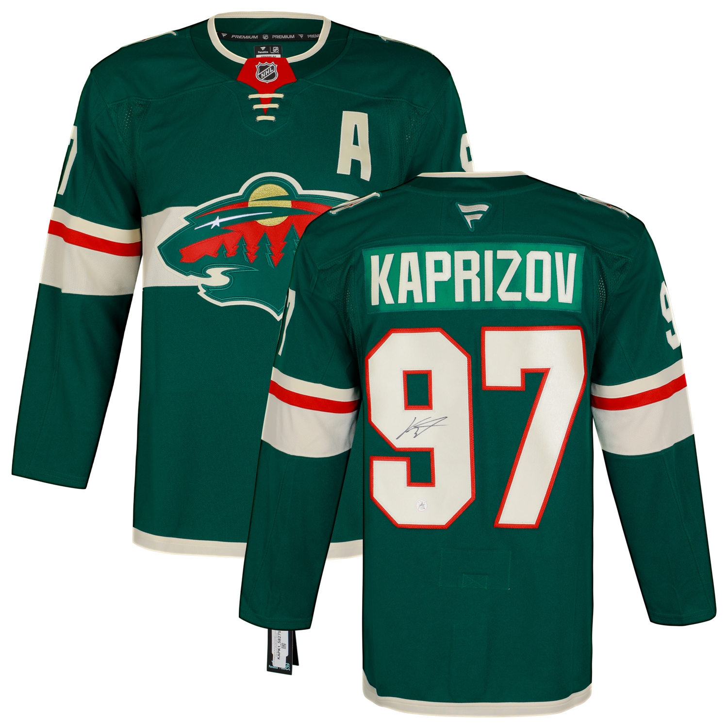 Kirill Kaprizov Autographed Minnesota Wild Fanatics Premium Jersey