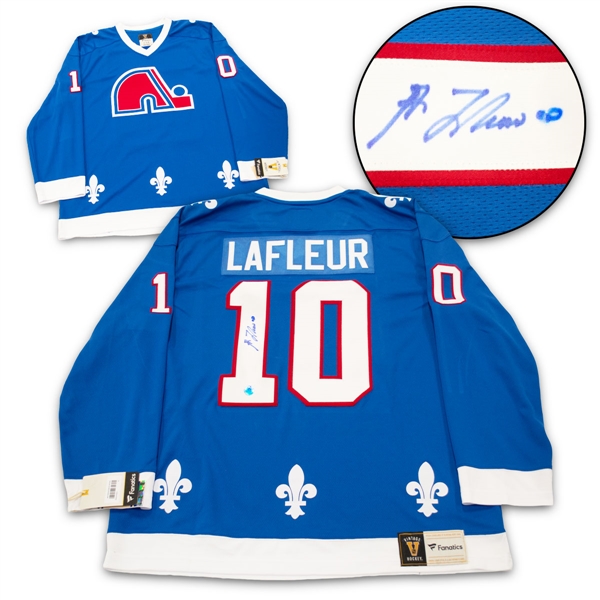 Guy Lafleur Signed Quebec Nordiques Throwback Breakaway Jersey