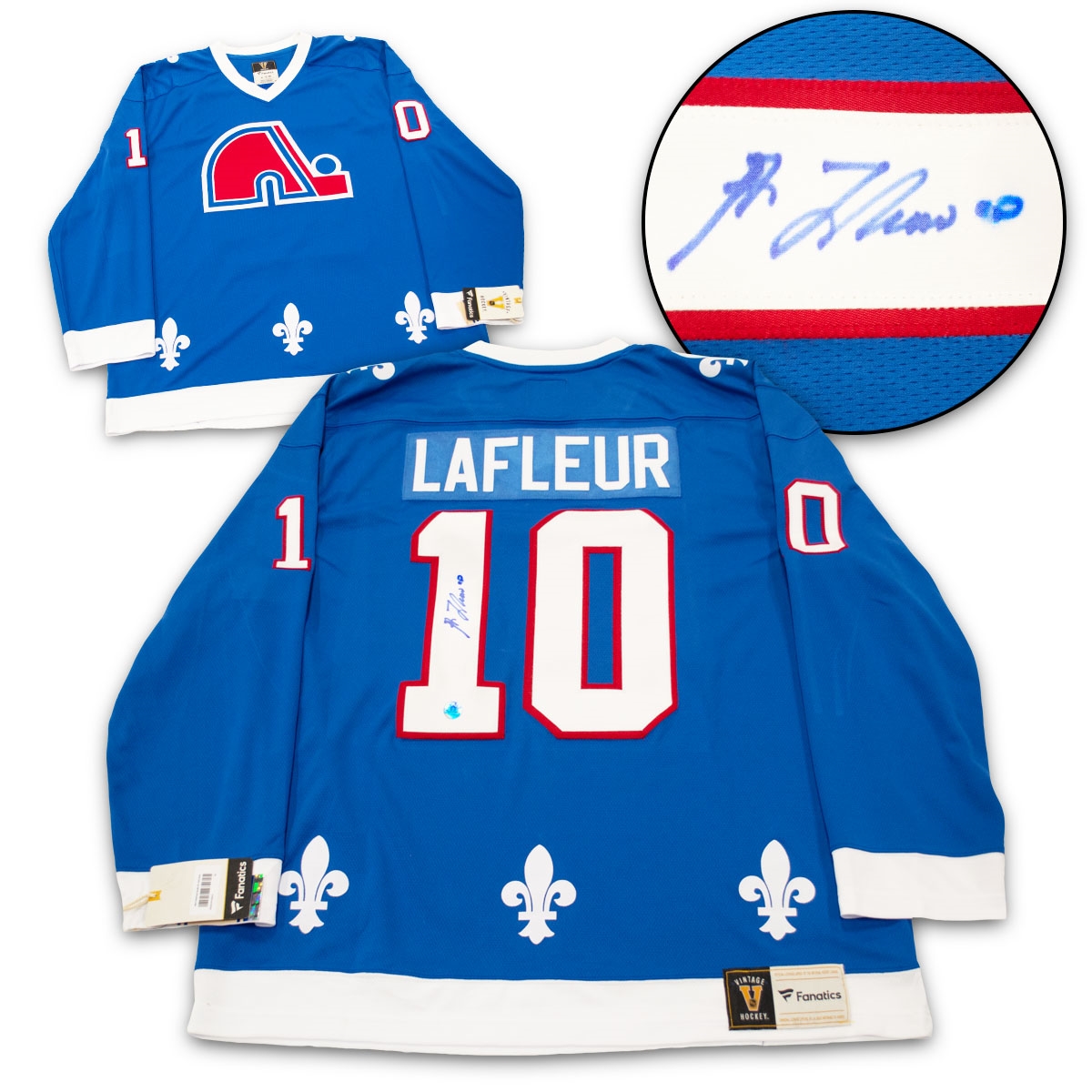 Guy Lafleur Signed Quebec Nordiques Throwback Breakaway Jersey