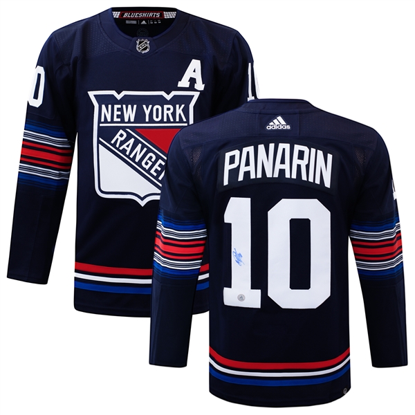 Artemi Panarin Signed New York Rangers Alt Crest adidas Jersey