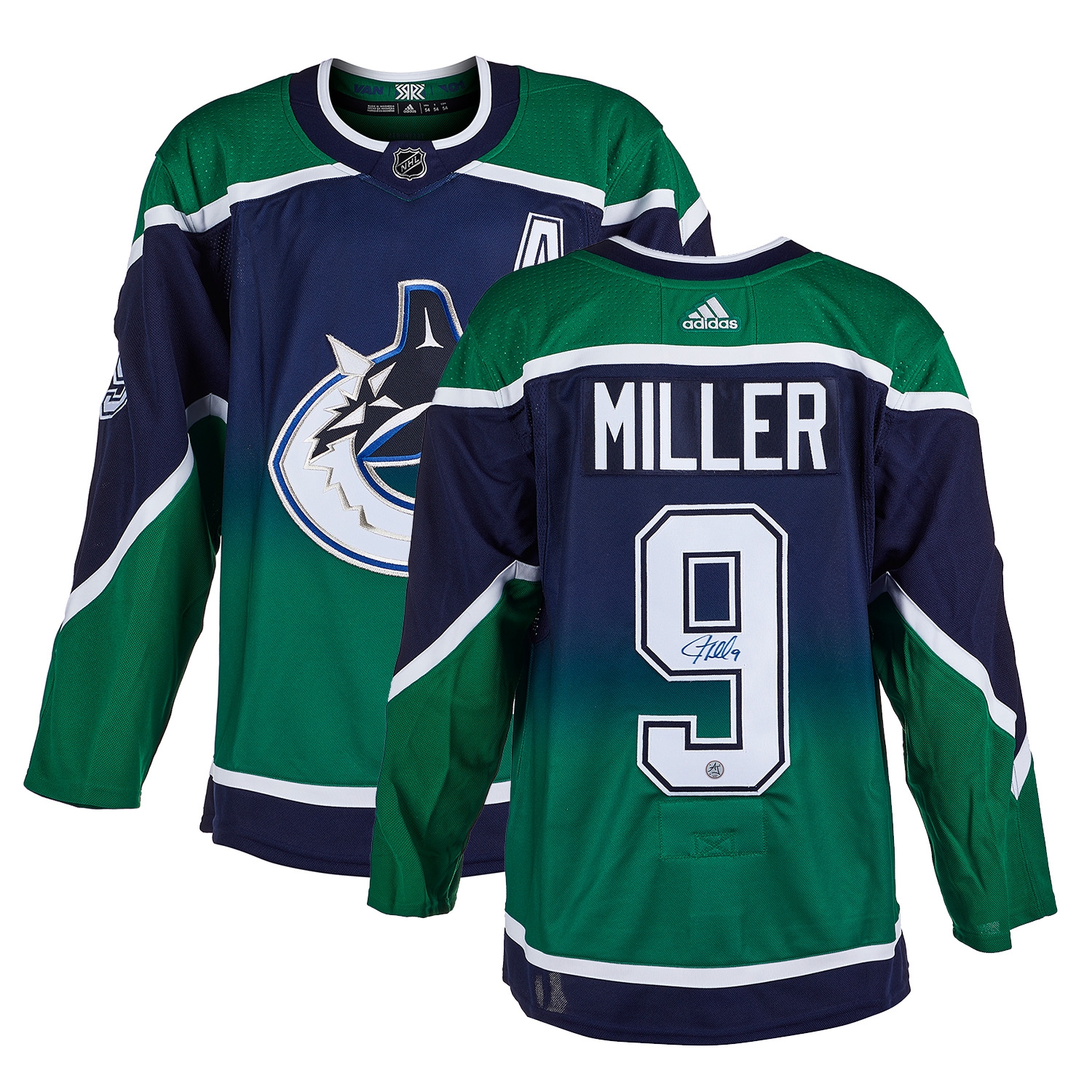 JT Miller Autographed Vancouver Canucks Reverse Retro adidas Jersey