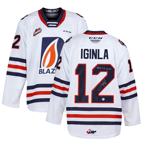 Jarome Iginla Kamloops Blazers Signed CHL Champs CCM Jersey