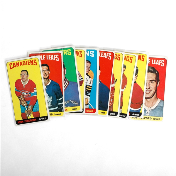 1964-65 Topps Tall Boys Lot Of 10 EX-MT Condition Hockey Cards