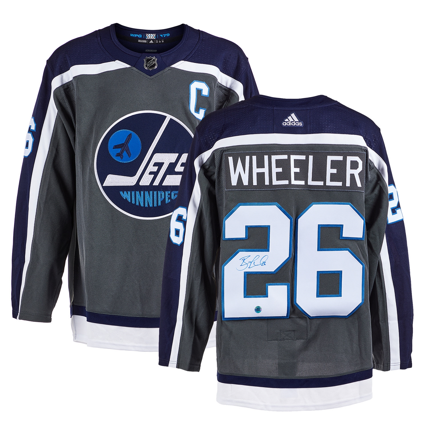 Blake Wheeler Winnipeg Jets Signed Reverse Retro adidas Jersey