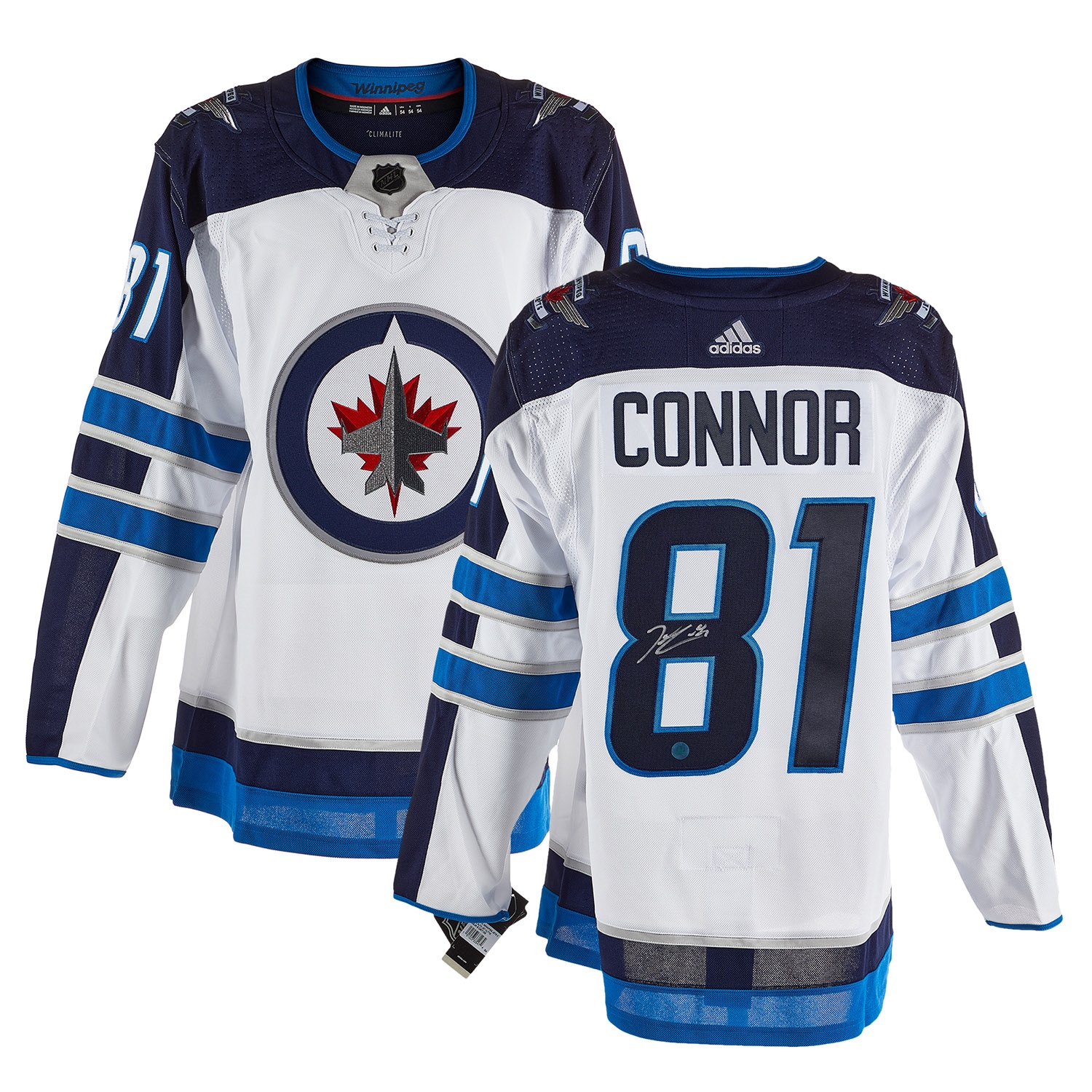 Kyle Connor Signed Winnipeg Jets White adidas Jersey