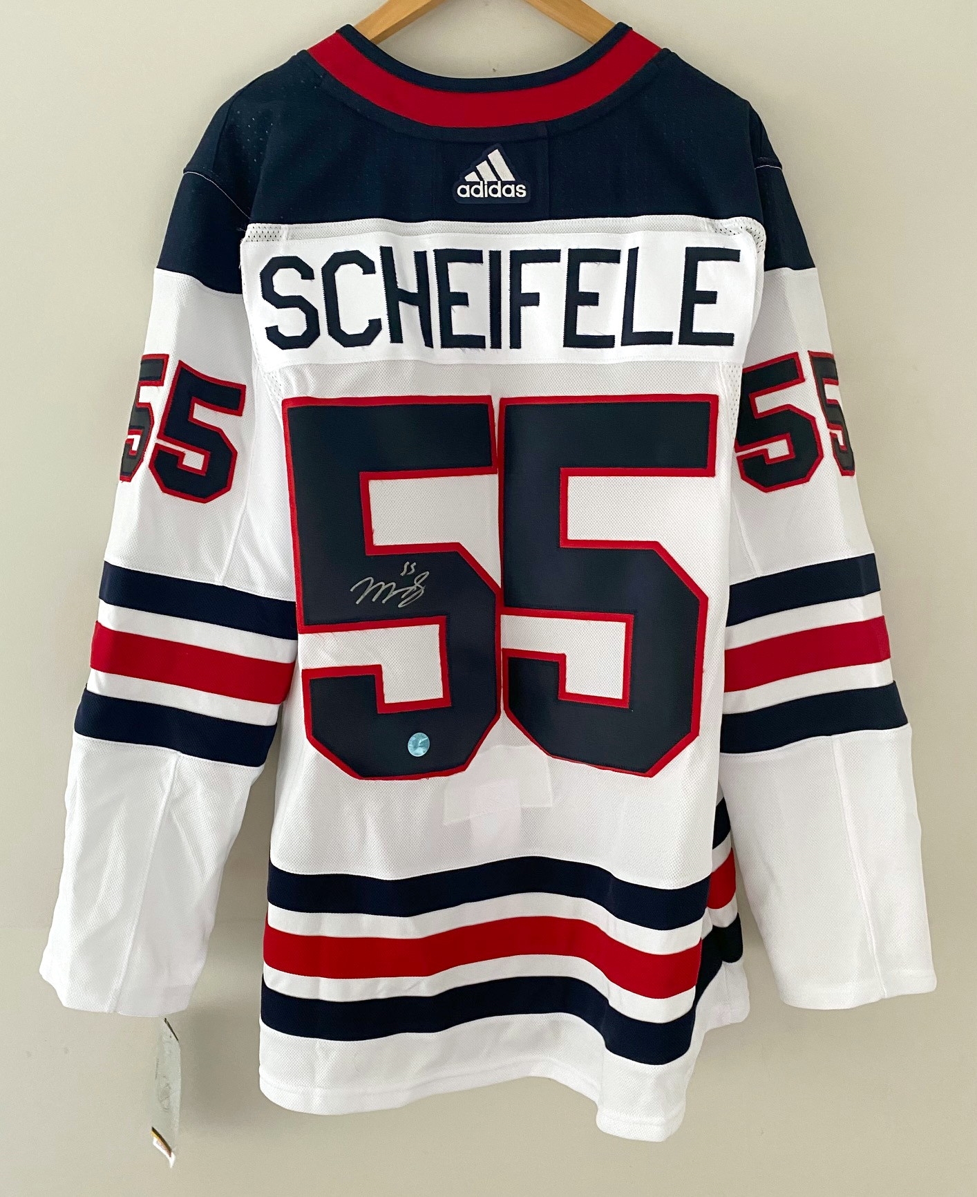 Mark Scheifele Signed Winnipeg Jets Heritage Game Adidas Jersey