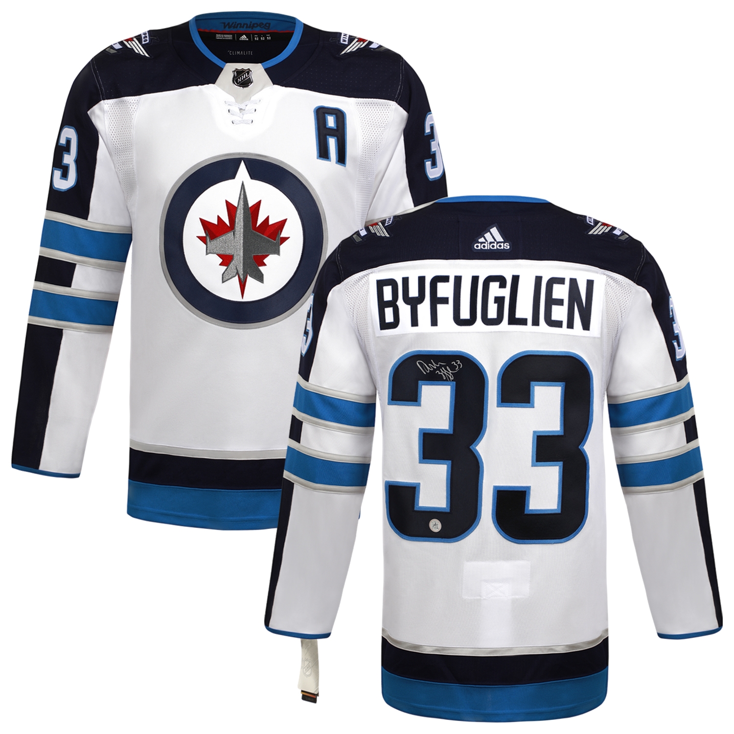 Dustin Byfuglien Autographed Winnipeg Jets White adidas Jersey