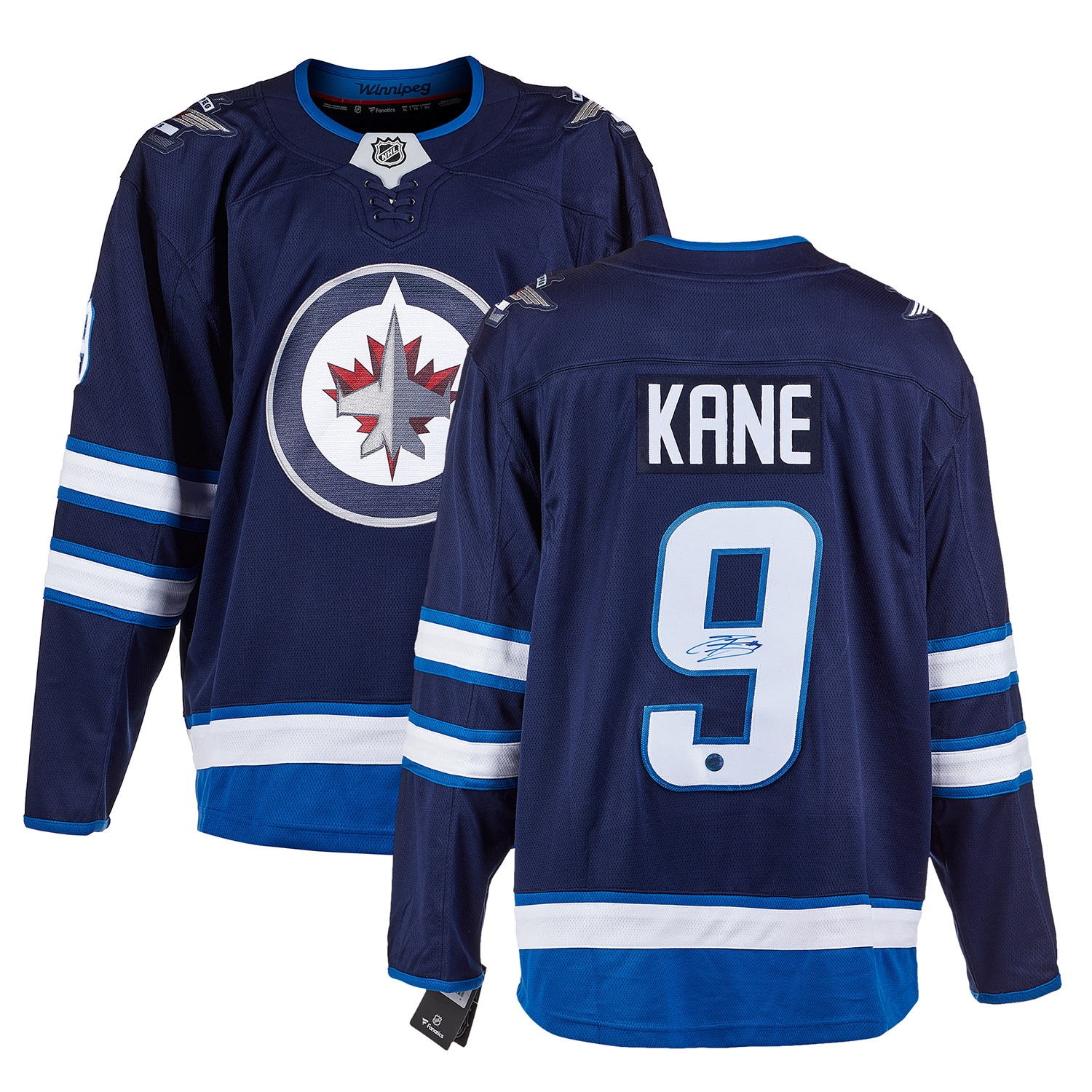 Evander Kane Autographed Winnipeg Jets Fanatics Breakaway Jersey