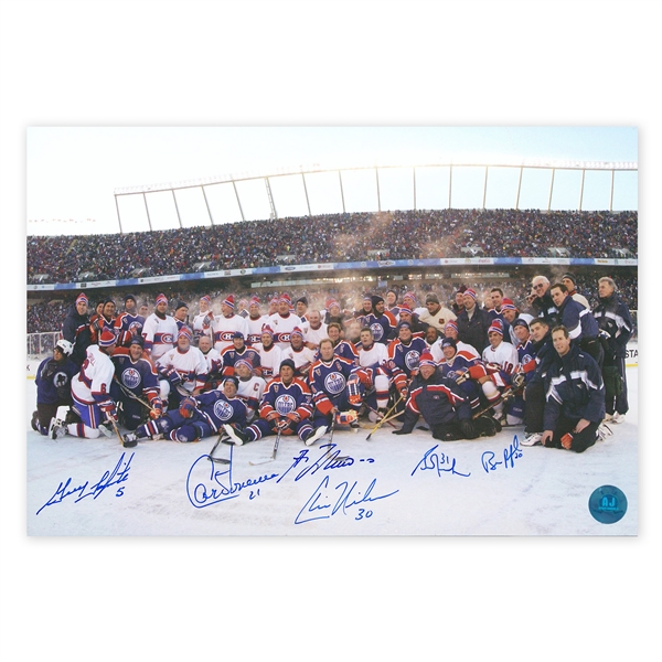 2003 NHL Heritage Classic Alumni 8x12 Photo Signed By 6 Legends With Lafleur