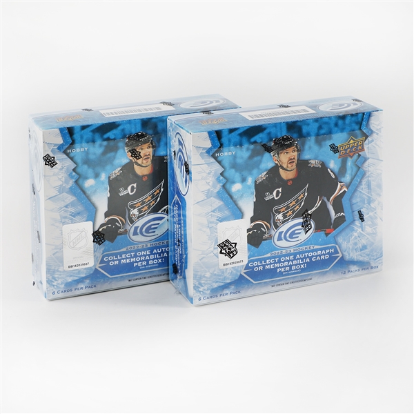 2022-23 Upper Deck Ice NHL Trading Cards Lot Of 2 Factory Sealed Hobby Boxes