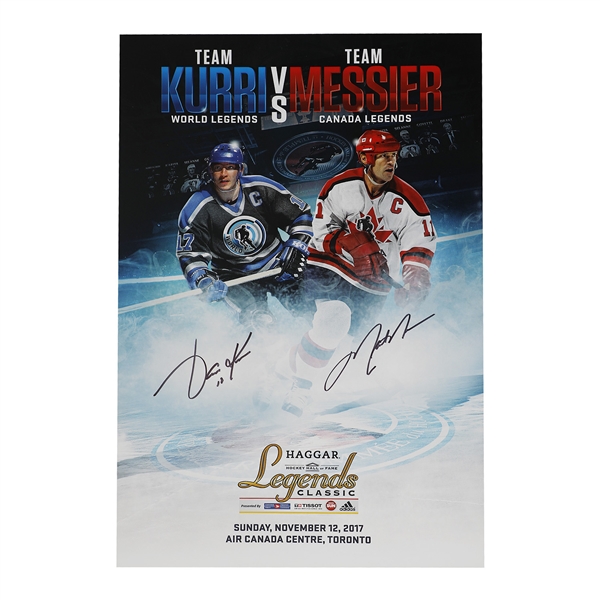 2017 Hall of Fame Legends Classic 11x17 Poster Signed By Mark Messier & Jari Kurri