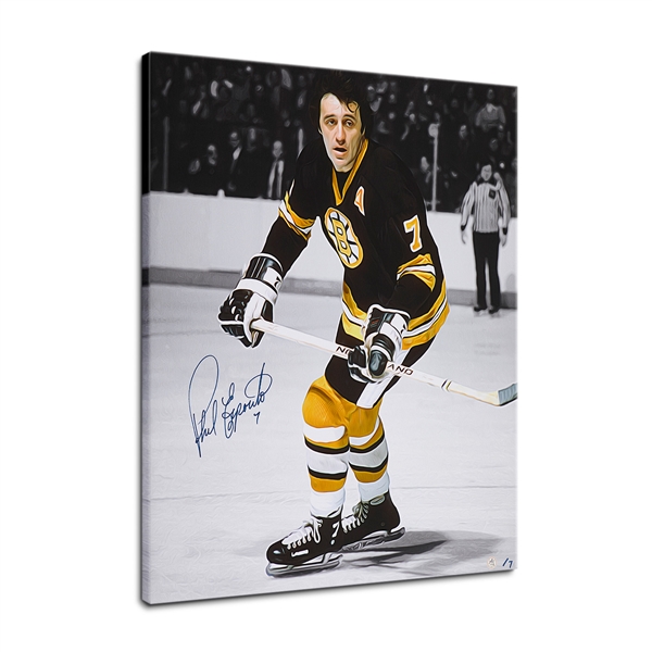 Phil Esposito Signed Boston Hockey Portrait 26x32 Art Canvas /7