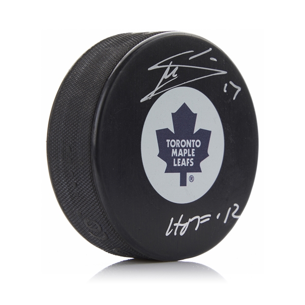 Mats Sundin Signed Toronto Maple Leafs Hockey Puck with HOF Note