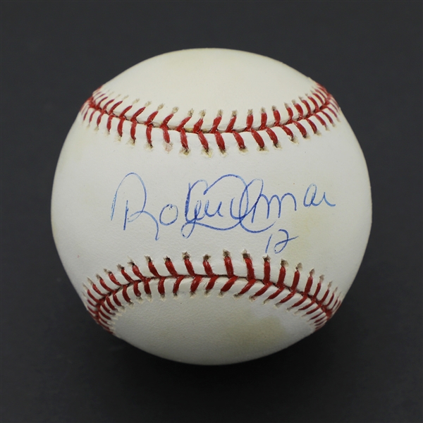 Roberto Alomar Autographed Rawlings MLB Official Major League Baseball (Flawed)