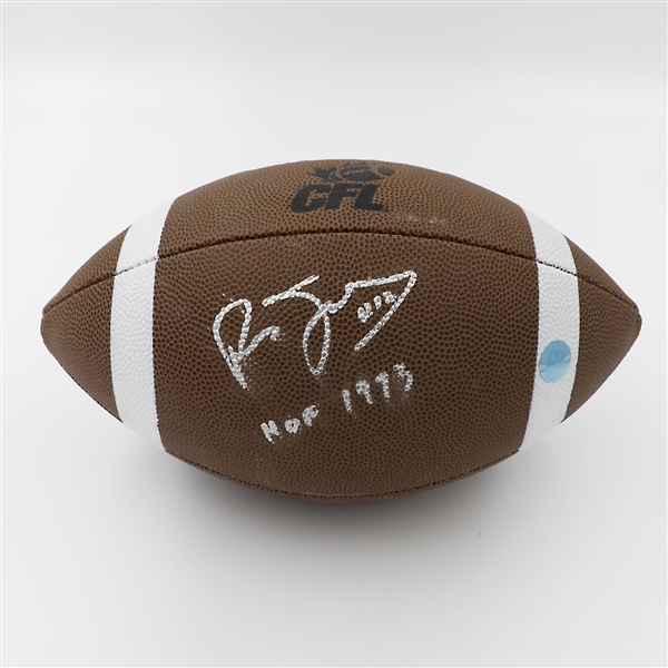 Russ Jackson Autographed CFL Wilson Composite Football With HOF Note