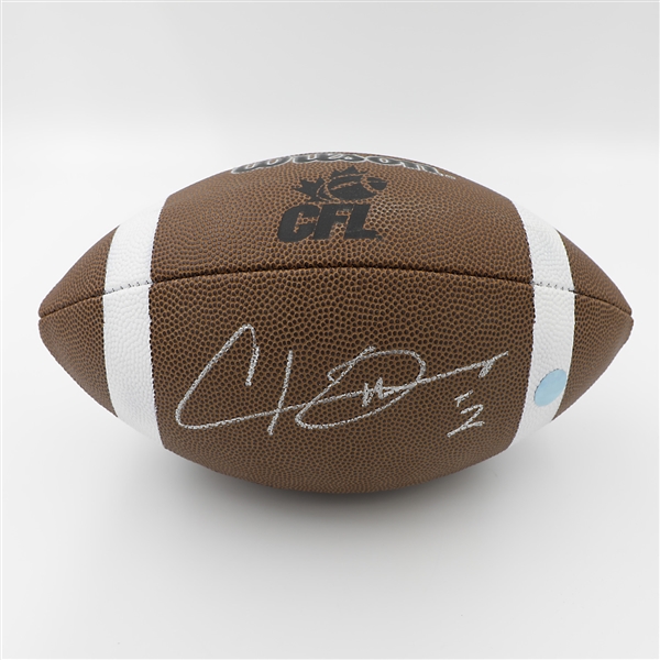 Chad Owens Autographed CFL Wilson Composite Football