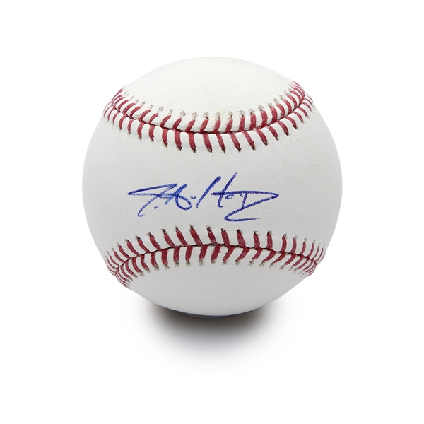 JA Happ Autographed Rawlings MLB Official Major League Baseball