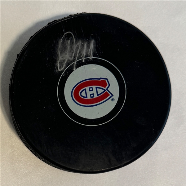 Ivan Demidov Autographed Montreal Canadiens Hockey Puck (Flawed)