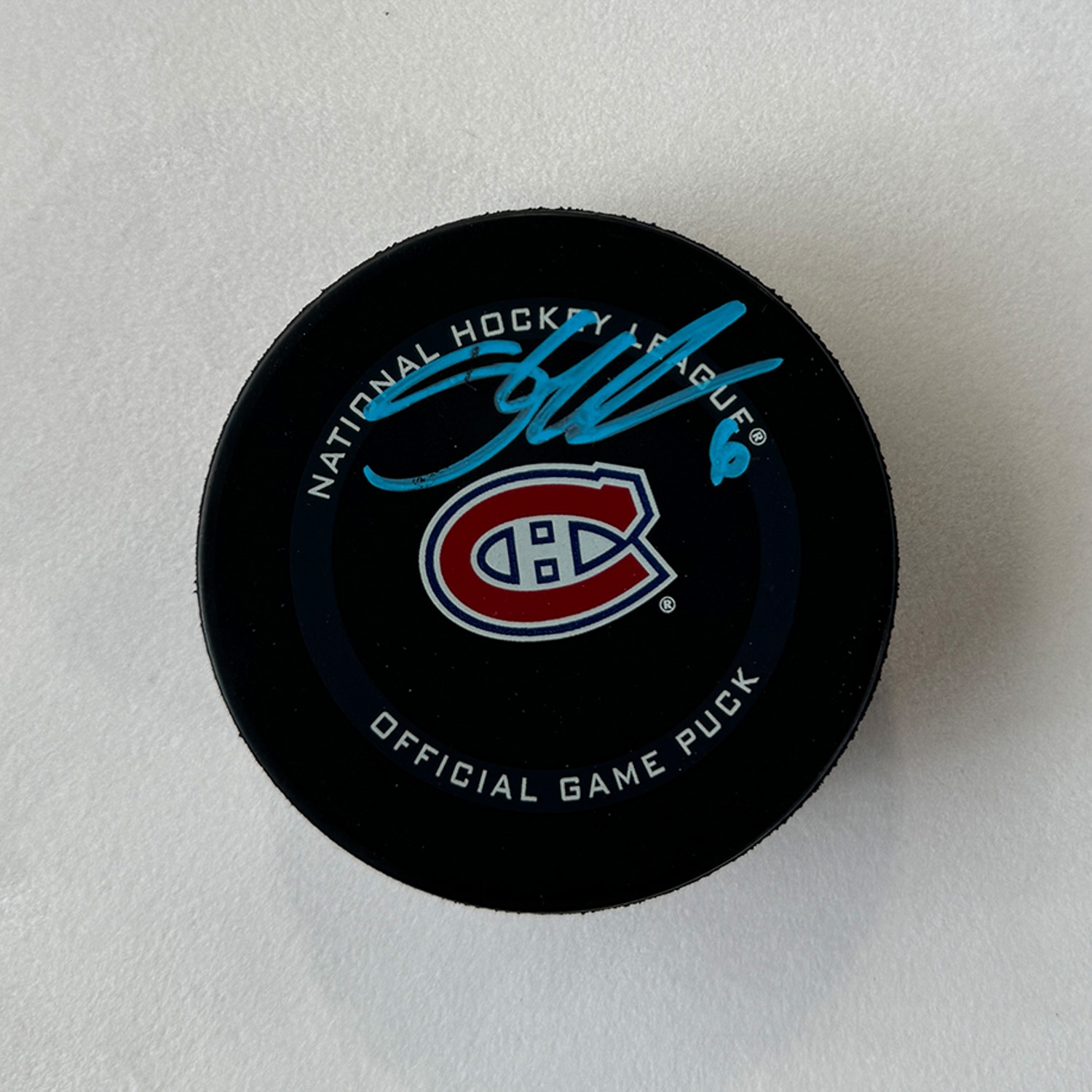 Shea Weber Autographed Montreal Canadiens Official Game Puck (Flawed)