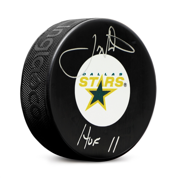 Joe Nieuwendyk Signed Dallas Stars Hockey Puck with HOF Note