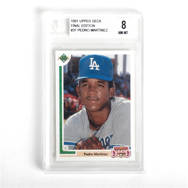 1991 Upper Deck Final Edition Pedro Martinez Rookie Card #2F Graded BGS 8