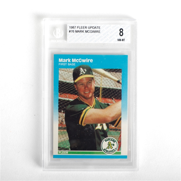 1987 Fleer Update Mark McGwire Rookie Card #76 Graded BGS 8 