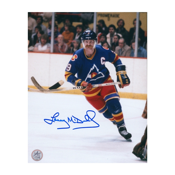 Lanny McDonald Autographed Colorado Rockies Classic Hockey 8x10 Photo