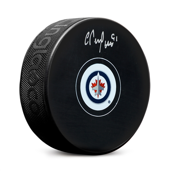 Cole Perfetti Autographed Winnipeg Jets Hockey Puck