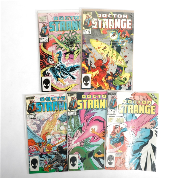 1985 Marvel Doctor Strange Comic Book Lot Of Five Issues #72-#76