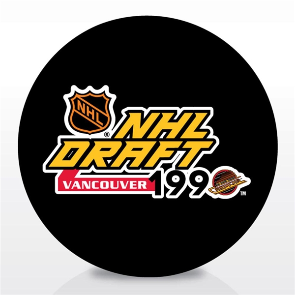 Inglasco 1990 NHL Entry Draft Souvenir Event Hockey Puck