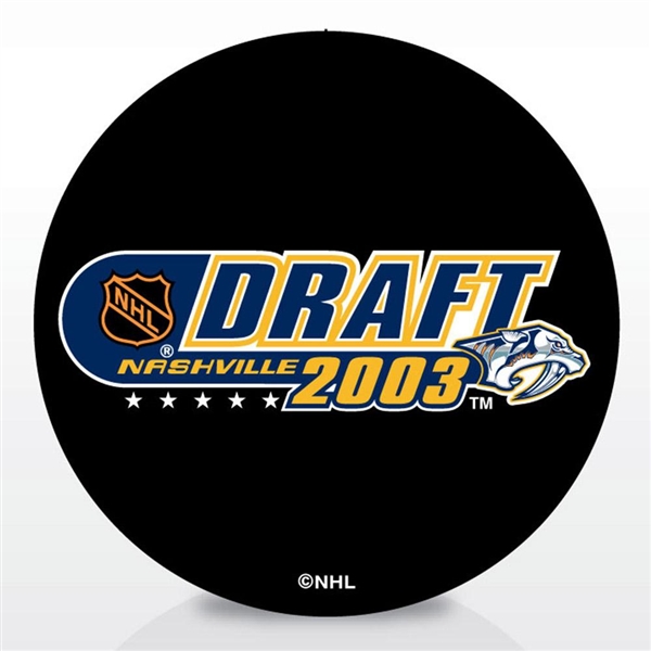 Inglasco 2003 NHL Entry Draft Souvenir Event Hockey Puck