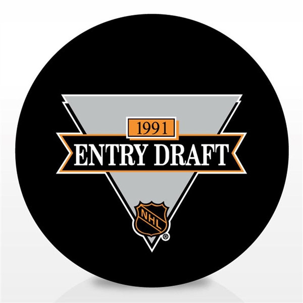 Inglasco 1991 NHL Entry Draft Souvenir Event Hockey Puck