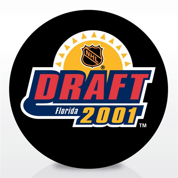 Inglasco 2001 NHL Entry Draft Souvenir Event Hockey Puck