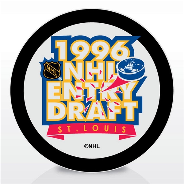 Inglasco 1996 NHL Entry Draft Souvenir Event Hockey Puck