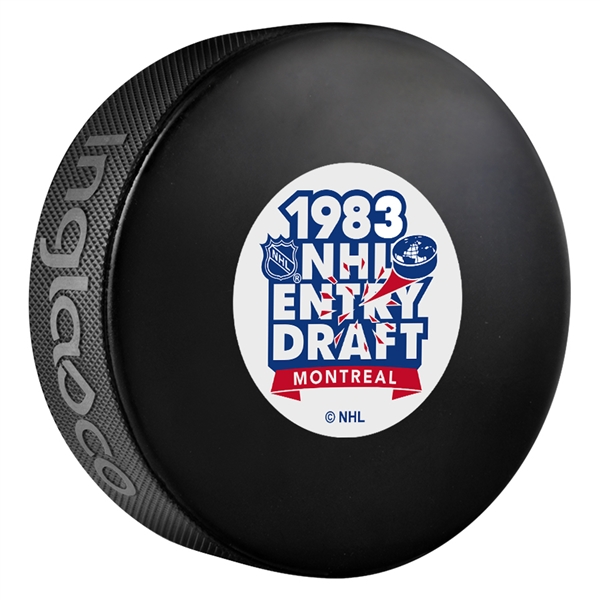 Inglasco 1983 NHL Entry Draft Souvenir Event Hockey Puck