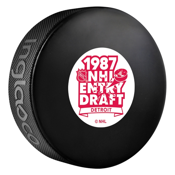 Inglasco 1987 NHL Entry Draft Souvenir Event Hockey Puck