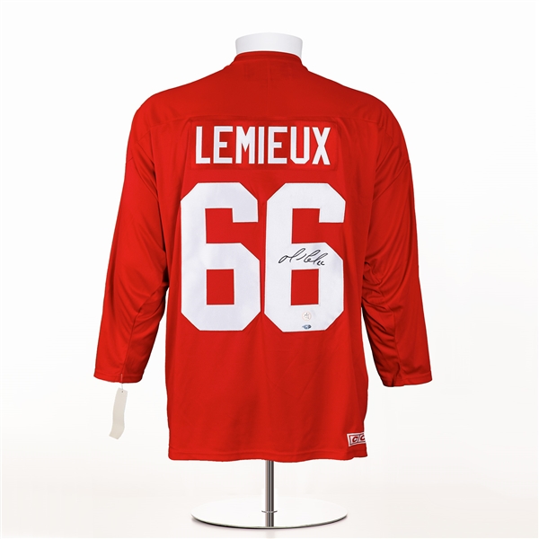 Mario Lemieux Team Canada Autographed Canada Cup Vintage CCM Jersey