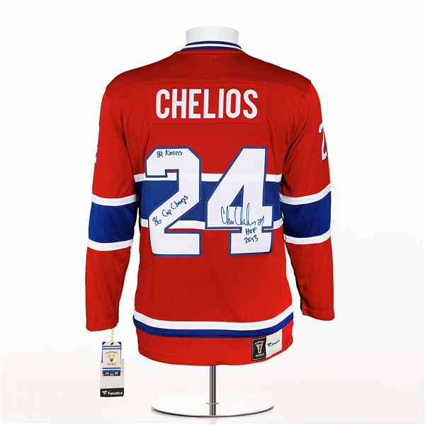 Chris Chelios Signed & Inscribed Montreal Canadiens Vintage Fanatics Jersey