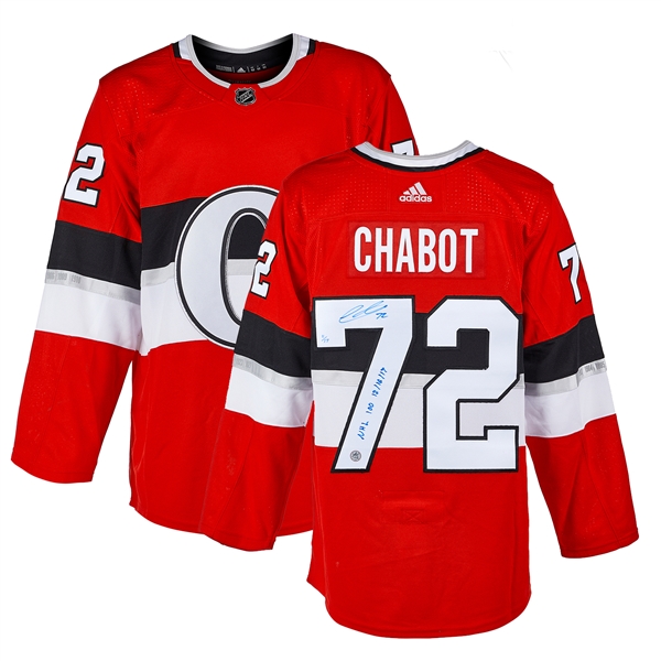 Thomas Chabot Signed Ottawa Senators NHL 100 Classic adidas Jersey #/17