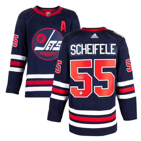 Mark Scheifele Signed Winnipeg Jets 2019 Heritage Classic adidas Jersey