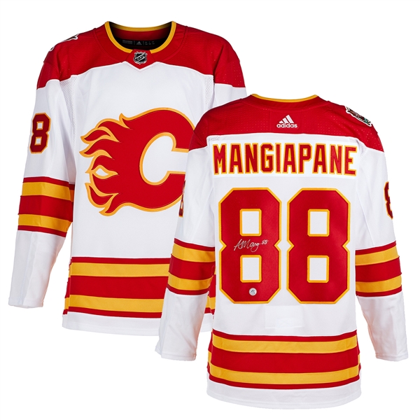 Andrew Mangiapane Signed Calgary Flames 2019 Heritage Classic adidas Jersey