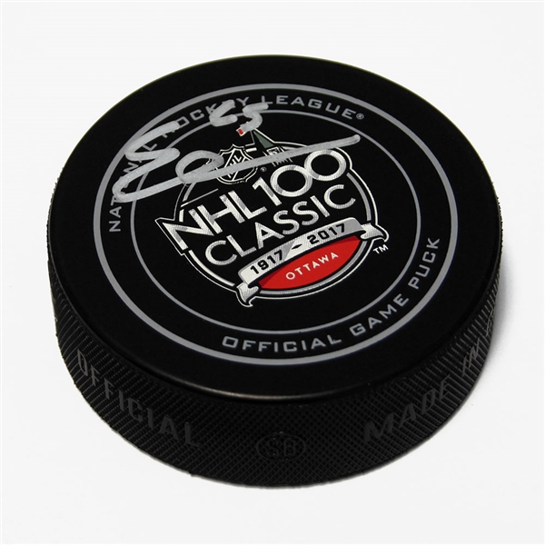 Erik Karlsson Signed Ottawa Senators NHL 100 Classic Official Game Puck