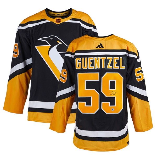 Jake Guentzel Signed Pittsburgh Penguins Reverse Retro 2.0 adidas Jersey