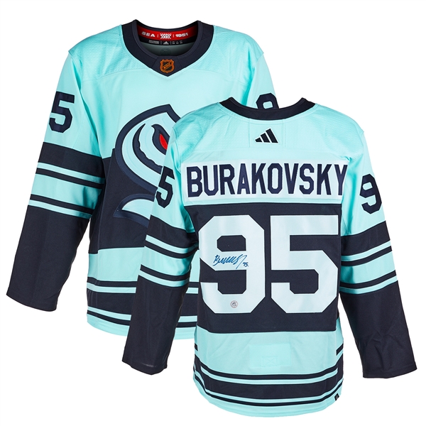 Andre Burakovsky Signed Seattle Kraken Reverse Retro 2.0 adidas Jersey