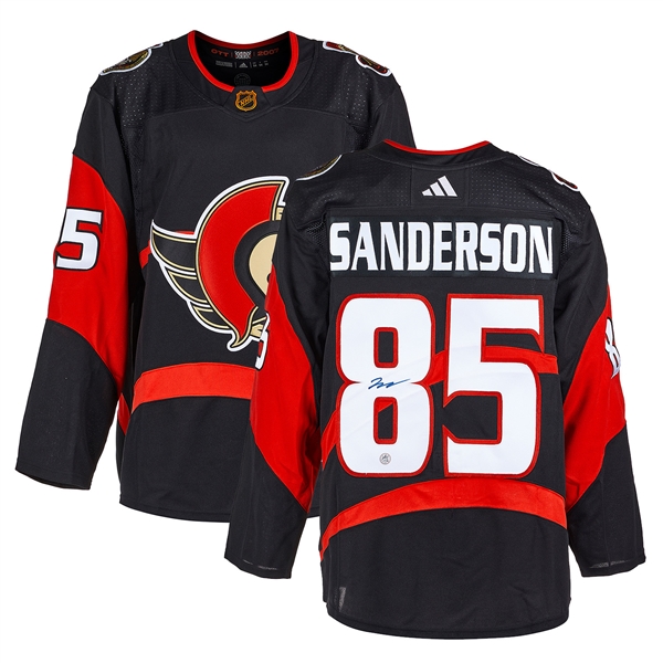 Jake Sanderson Signed Ottawa Senators Reverse Retro 2.0 adidas Jersey