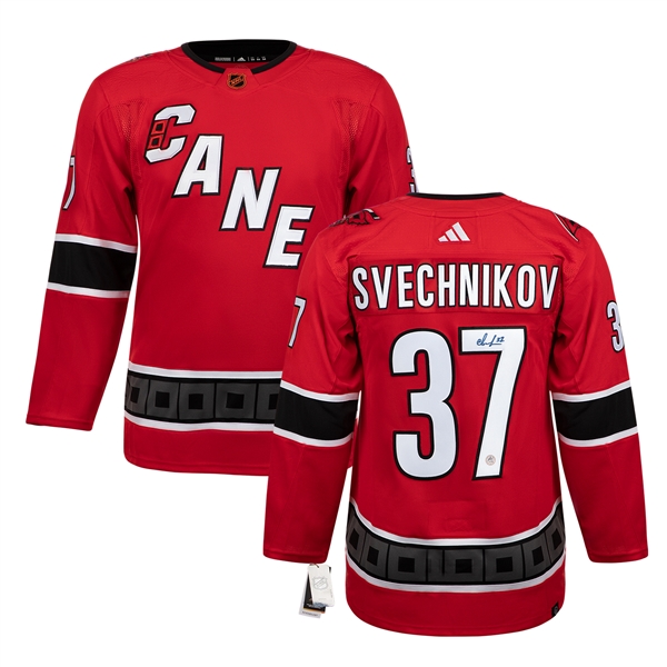 Andrei Svechnikov Signed Carolina Hurricanes Reverse Retro 2.0 adidas Jersey