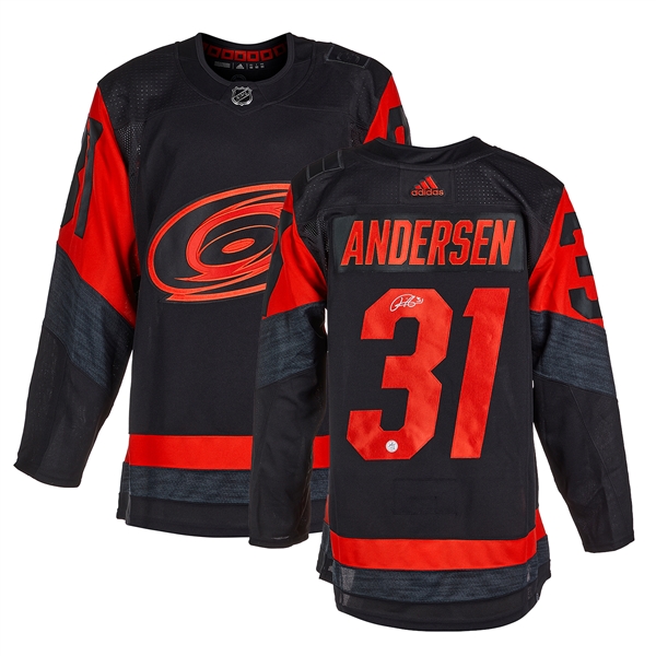 Frederik Andersen Signed Carolina Hurricanes Stadium Series adidas Jersey