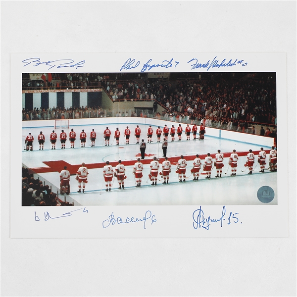 1972 Summit Series Canada vs USSR 6 Player Auttographed 12x18 Photo